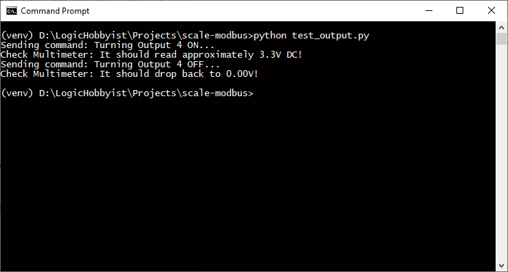 Command Line Execution with Active Python venv path scale-modbus