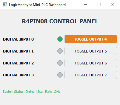 Custom Python PyQt5 Industrial HMI Dashboard window