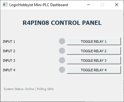 Custom Python PyQt5 Industrial HMI Dashboard window
